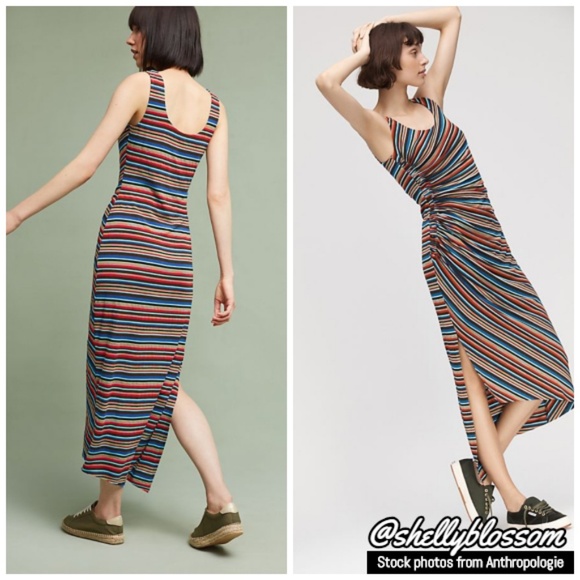 NWT Anthropologie Striped Luca Maxi Dress Large - Picture 3 of 5